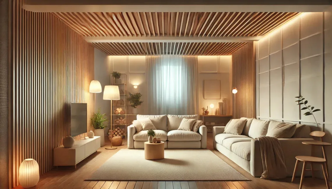 Finished basement space by Basements Development Calgary